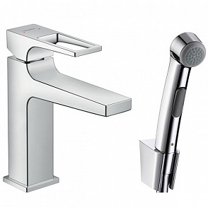 Смеситель для раковины hansgrohe Metropol 74522000 с гигиеническим душем