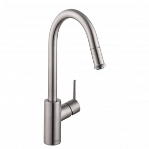 Смеситель для кухни hansgrohe Talis M52 73864800 с вытяжным изливом, сталь