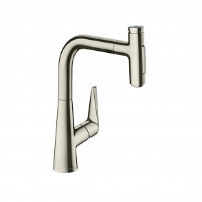 Смеситель для кухни hansgrohe Talis Select M51 73868800 с вытяжным душем, сталь