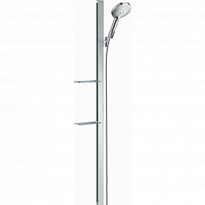 Душевой набор hansgrohe Raindance Select S 120 3jet 27646000 со штангой 150 см и мыльницей, хром