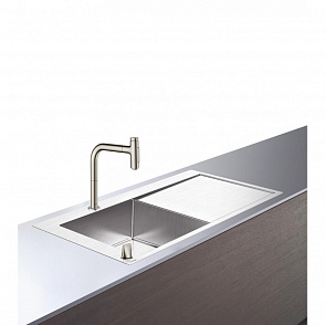 Кухонная комбинация hansgrohe 450 с крылом C71-F450-12 43230800 сталь