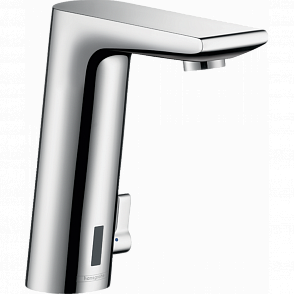 Смеситель для раковины hansgrohe Metris S 31102000 электронный, с регулировкой температуры, от сети 230 V, хром