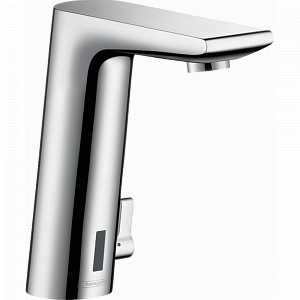 Смеситель для раковины hansgrohe Metris S 31102000 электронный, с регулировкой температуры, от сети 230 V, хром