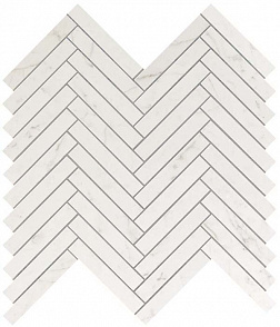 Мозаика настенная Marvel Stone Carrara Pure Herringbone Wall (9SHC) 30.5x30 от Atlas Concorde