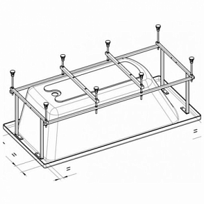 Монтажный набор для ванны Roca BeCool 190x90 ZRU9303021