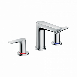 Смеситель для раковины hansgrohe Talis E 71733000 на 3 отверстия, со сливным гарнитуром, хром