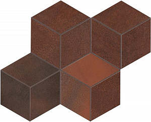 Мозаика Blaze Corten Mosaico Esagono Lapp (A0UM) 30x35 от Atlas Concorde