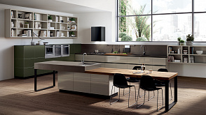 Кухня Scavolini Tetrix прямая 420 см