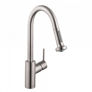 Смеситель для кухни hansgrohe Talis M52 73863800 с вытяжным душем, сталь