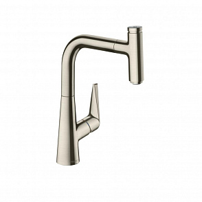 Смеситель для кухни hansgrohe Talis Select M51 72822800 с вытяжным изливом, сталь