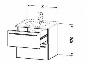 Тумба под раковину Duravit X-Large XL636302222 белая