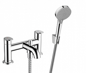 Смеситель на край ванны hansgrohe Vernis Blend 71461000, на 2 отверстия, и ручной душ