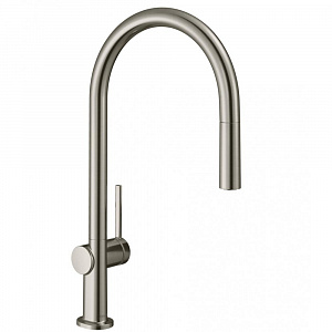 Смеситель для кухни hansgrohe Talis M54 72803800 с вытяжным изливом, сталь