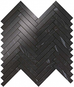 Мозаика настенная Marvel Stone Nero Marquina Herringbone Wall (9SHN) 30.5x30 от Atlas Concorde