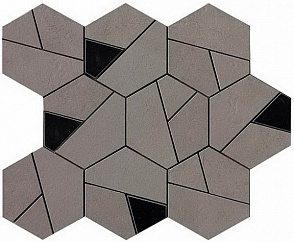 Мозаика Boost Smoke Mosaico Hex Black (AN69) 25x28.5 от Atlas Concorde