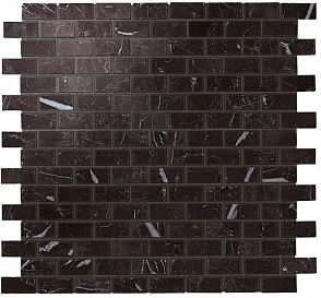 Мозаика керамогранит Marvel Stone Nero M. Mosaico Lapp. Burattato (AS35) 29.8x29.8 от Atlas Concorde