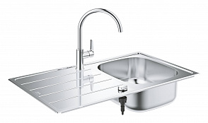 Кухонная мойка Grohe K200 45-S 86/50 1.0 31562SD1 со смесителем