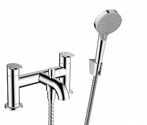 Смеситель на край ванны hansgrohe Vernis Blend 71461000, на 2 отверстия, и ручной душ