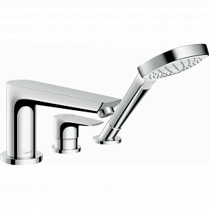 Смеситель на край ванны hansgrohe Talis E 71730000, на 3 отверстия, хром