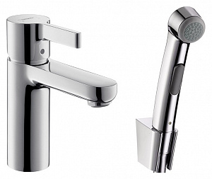 Смеситель для раковины hansgrohe Metris S 31160000 с гигиеническим душем