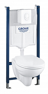 Комплект унитаз Grohe Solido Ceramic 39117000 с инсталляцией